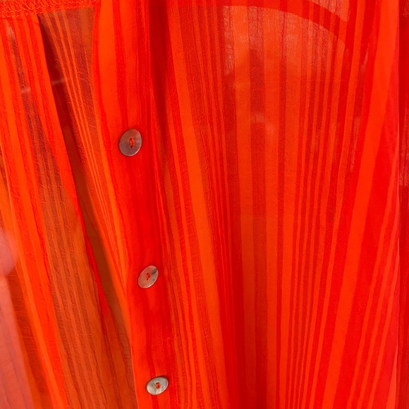 🧡Orange Linen Long Sleeve🧡 - Picture 3 of 3